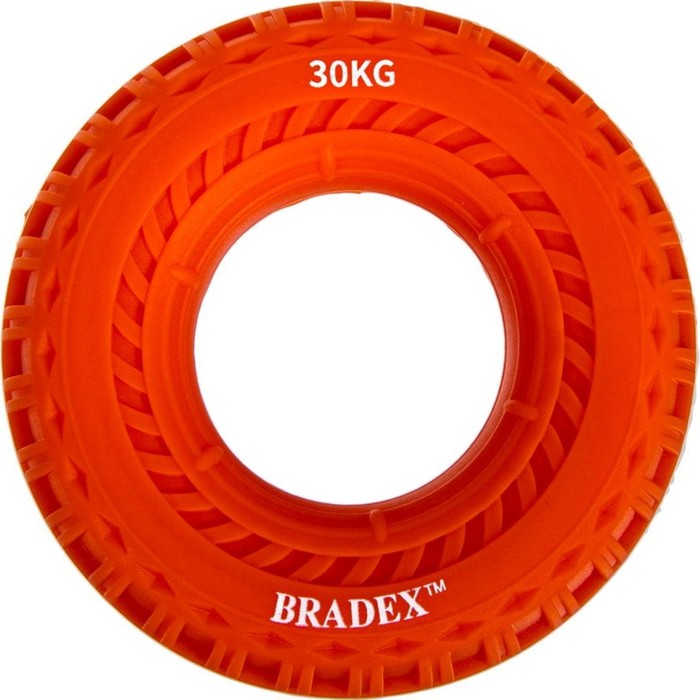 фото Кистевой эспандер bradex, 30 кг, круглый с протектором, оранжевый