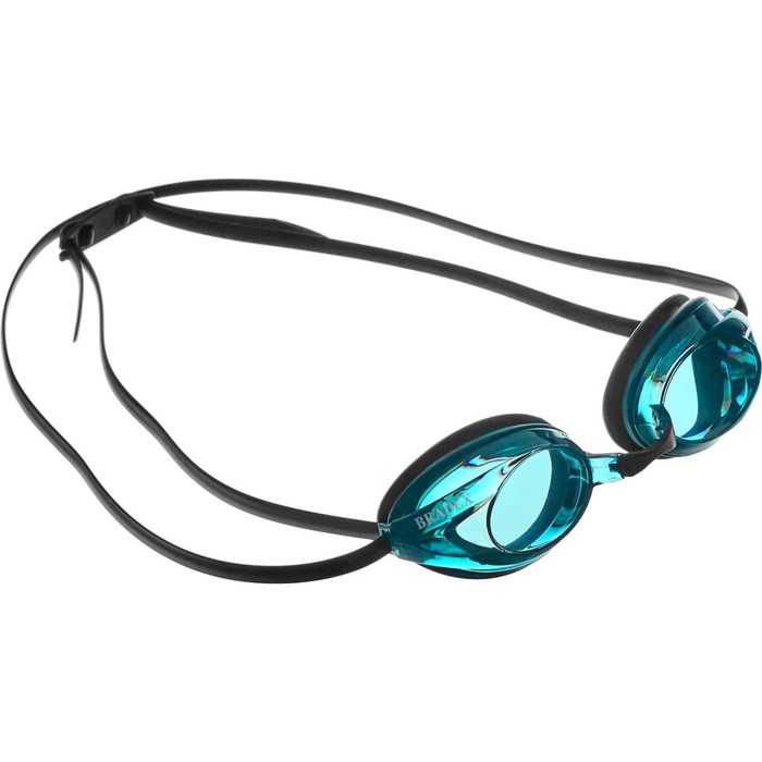 фото Очки для плавания bradex, серия «спорт», черные цвет линзы-голубой