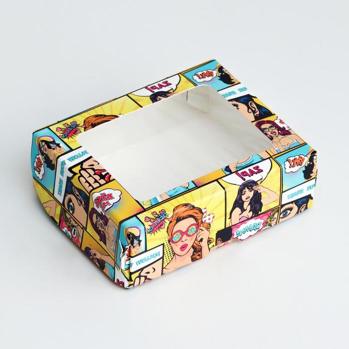 

Коробка складная с окном "Pop art", 10 х 8 х 3,5 см