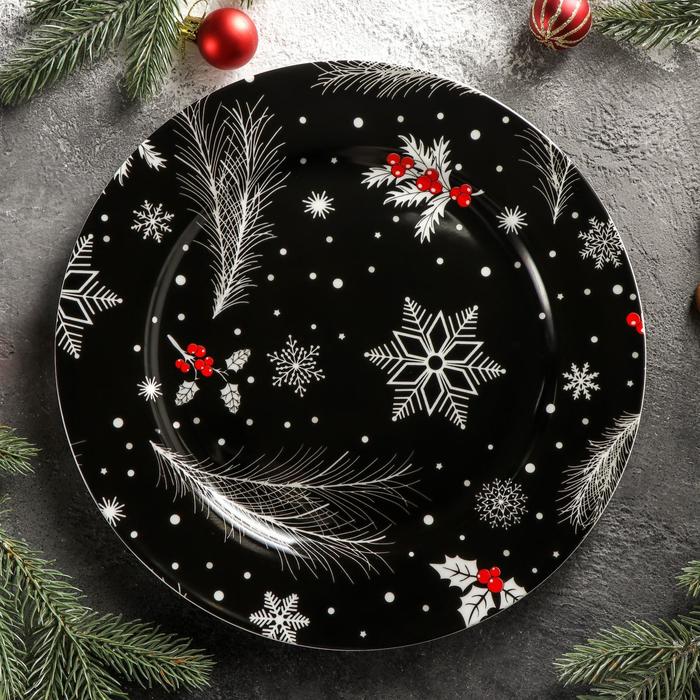 фото Тарелка обеденная magistro «новый год. зимняя сказка», d=25,3 см