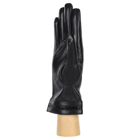 

15.9-1s black Перчатки женские раз.7.5, цвет черный, подклад шелк