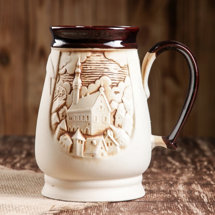 Кружка для пива "Евро" шамот, 1 л