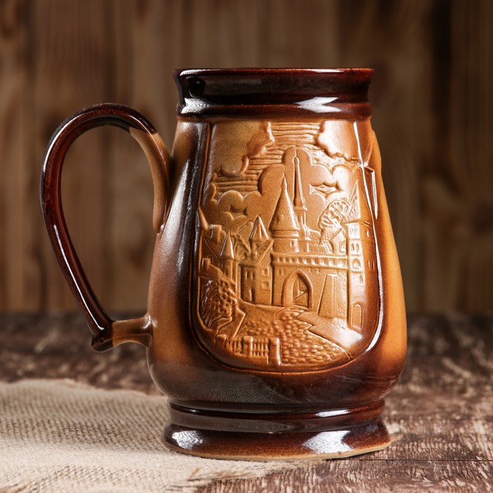 Кружка для пива "Евро" задувка, 1 л