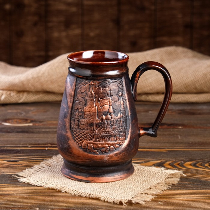 Кружка пивная "Россия" 1 л, микс