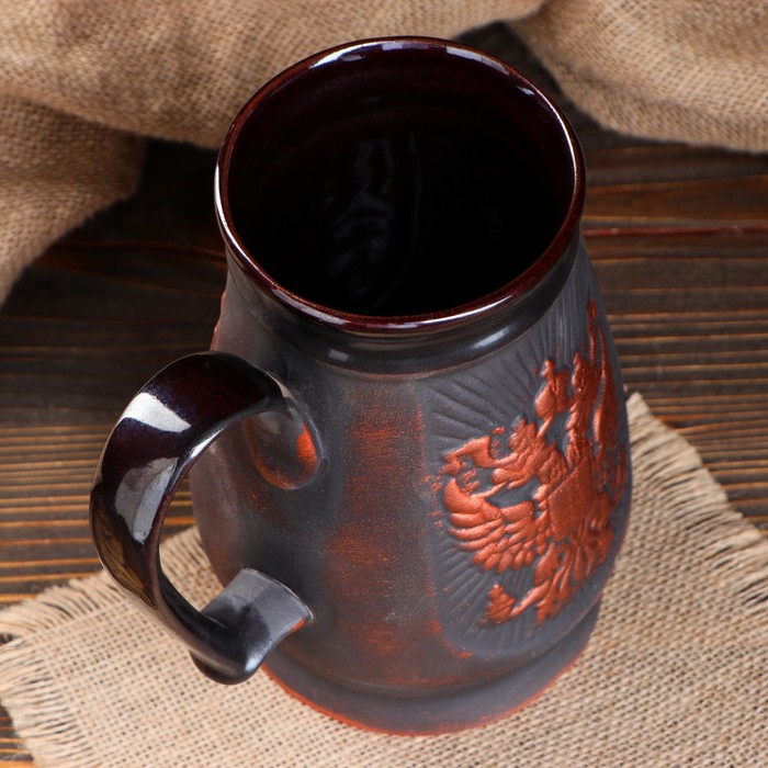 Кружка пивная "Россия" 1 л, микс