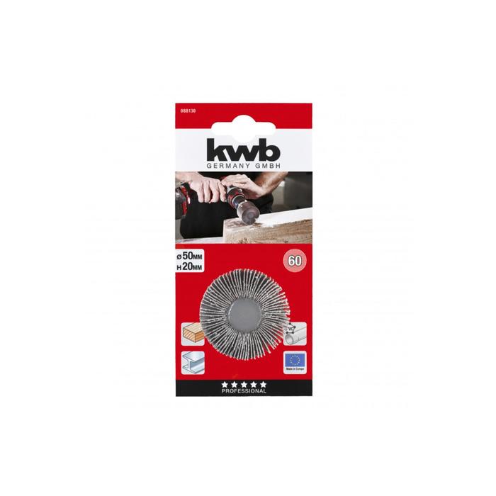 

Круг лепестковый шлифовальный KWB, d=50х20 мм, K60, хвостовик d=6 мм