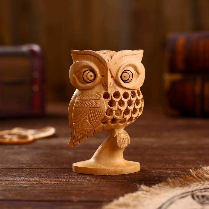 

Сувенир дерево "Совёнок резной светлый " 10х5х6 см