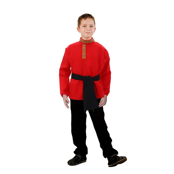 

Рубаха с кушаком, цвет красный, 6-7 лет