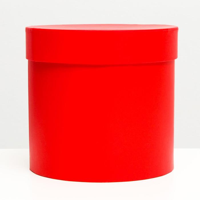 Коробка круглая, красная, 14 x 13 см