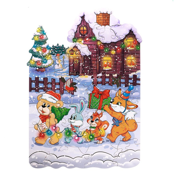 

Фигурный пазл «Скоро Новый год»