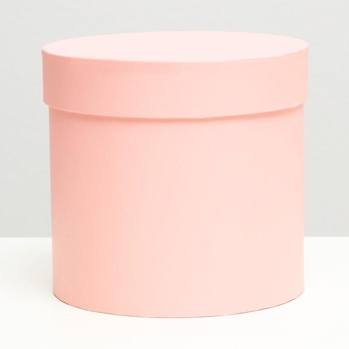 Коробка круглая, розовая, 14 x 13 см