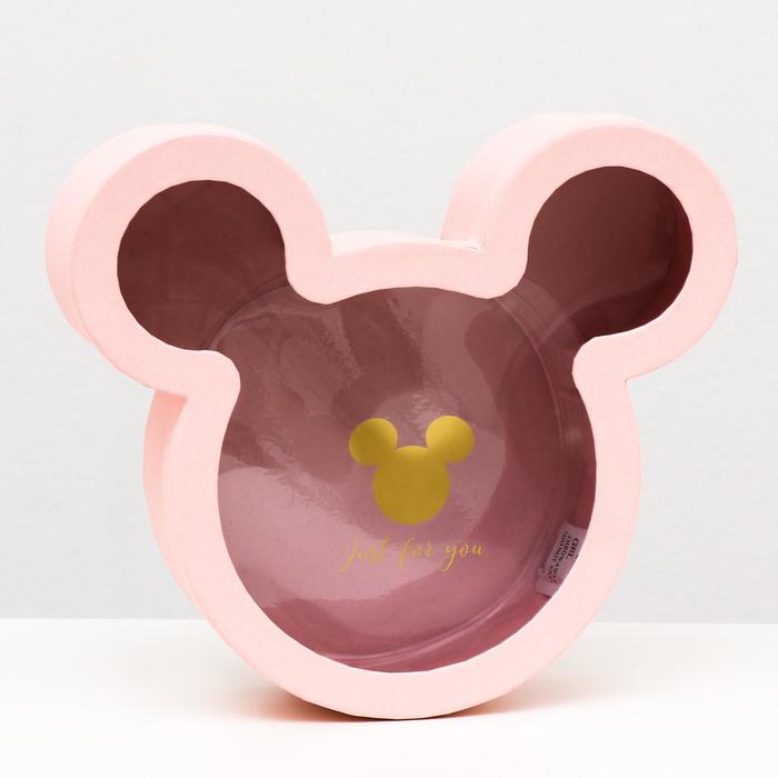 

Коробка подарочная, "Розовая мышь", с PVC окном, 24.6 x 21.6 x 7 см