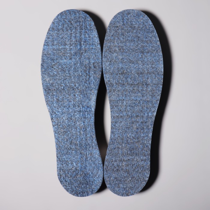 фото Стельки для обуви «мягкий след», утеплённые, универсальные, 36-46 р-р, 30 см, пара, цвет синий