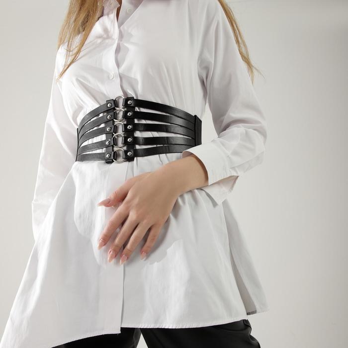 

Ремень женский, XS-L, ширина 12,5 см, цвет чёрный