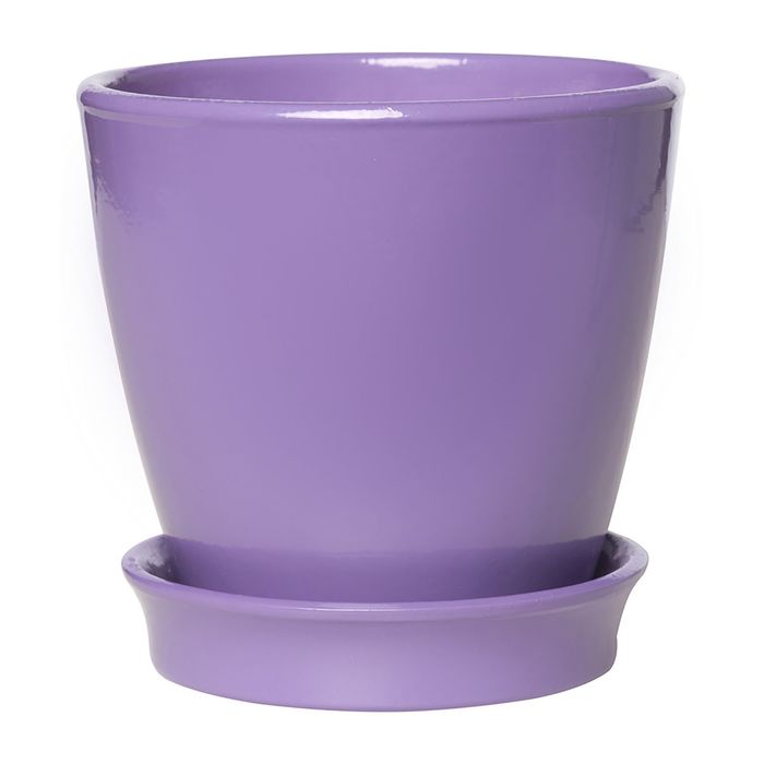 Кашпо "Виктория" глянец, сиреневое, 1 л