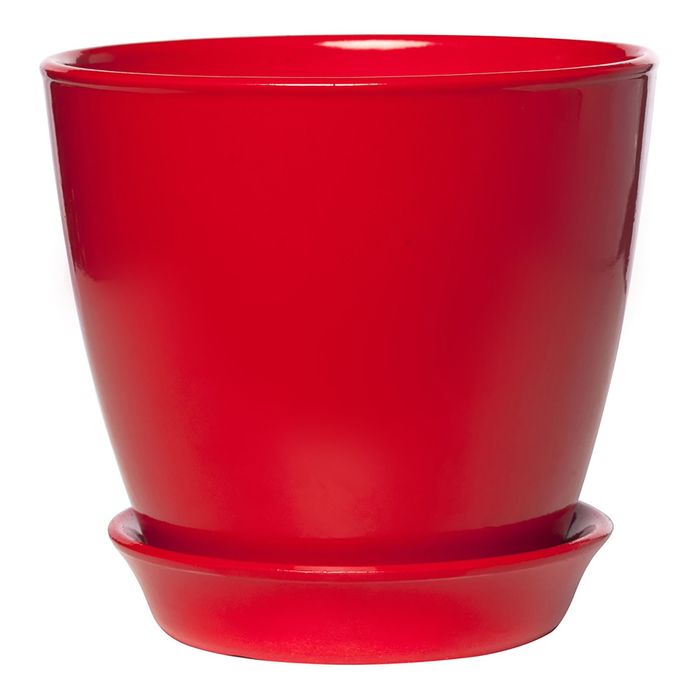 Кашпо "Виктория" глянец, красное, 4 л