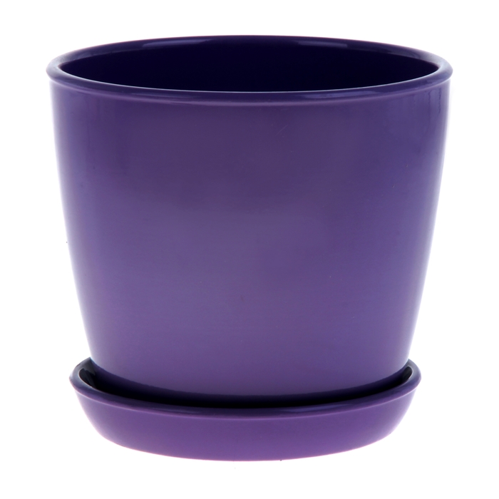 Кашпо "Виктория" глянец, сиреневое, 4 л