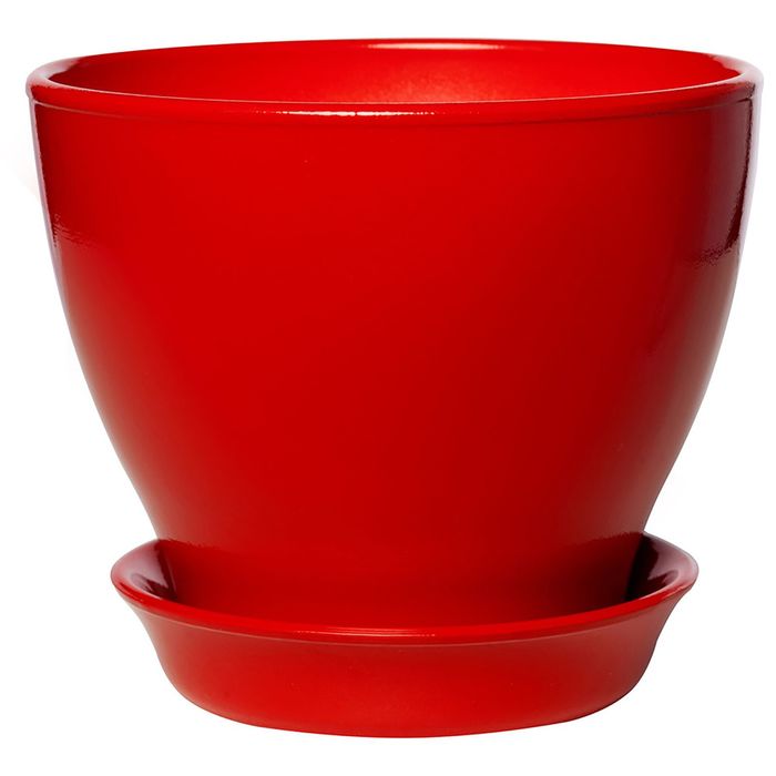 Кашпо "Ксения 6" 11л глянец красный