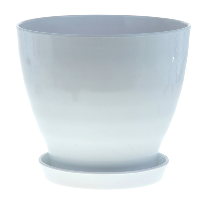 Кашпо "Ксения" глянец, белое 15 л