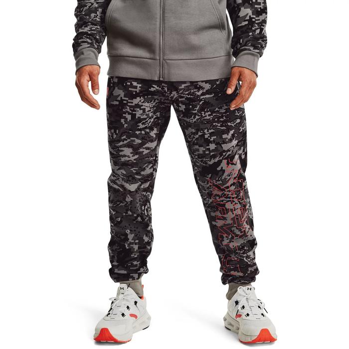 фото Брюки мужские under armour rival flc camo script jgr, размер 50-52 (1366313-066)