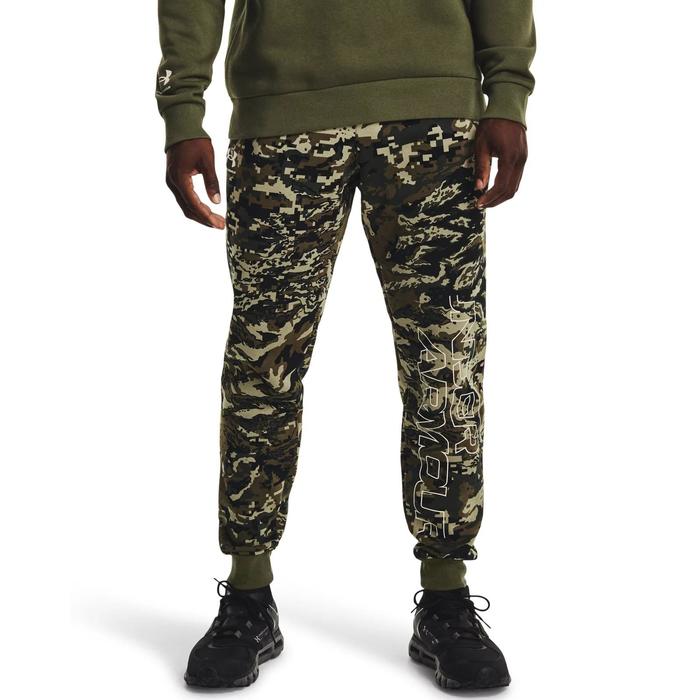 фото Брюки мужские under armour ua rival flc camo script jgr, размер 48-50 (1366313-390)