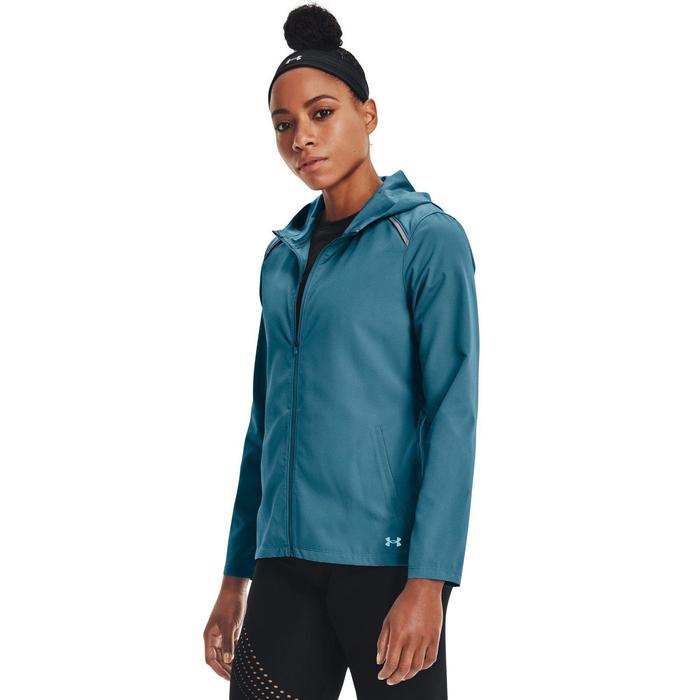 фото Ветровка женская ua outrun the rain jacket, размер 40-42 (1365657-597) under armour