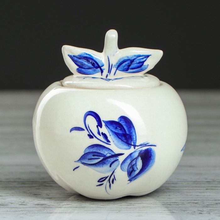 Горшочек для запекания "Яблочко" гжель, 0,2 л