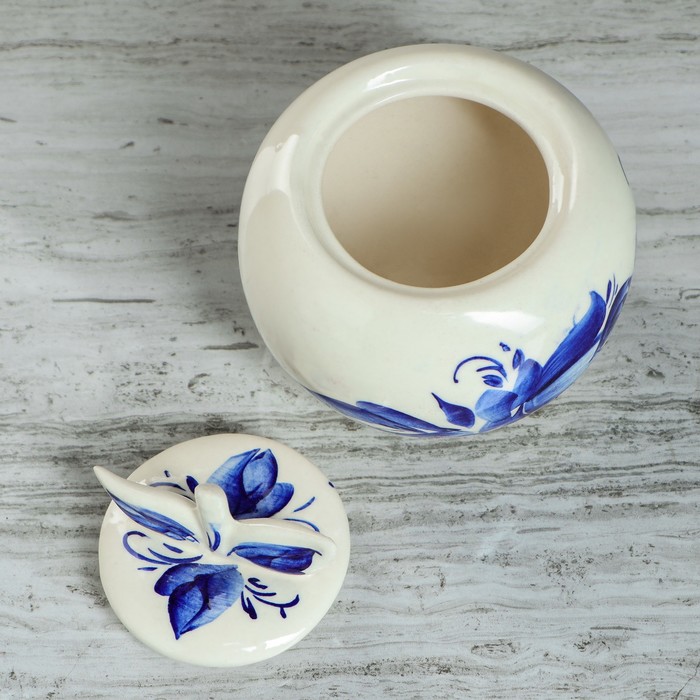 Горшочек для запекания "Яблочко" гжель, 0,2 л