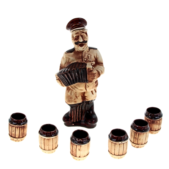 Штоф с рюмками "Гармонист", 7 предметов, 0,9 л