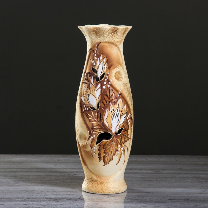 Ваза "Рага" шамот, золото, микс