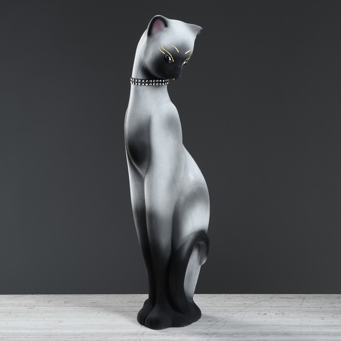 Копилка "Кошка Багира" флок, сиамская, серая