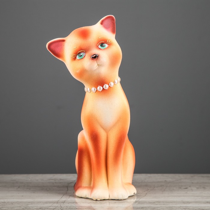 Копилка "Кошка Алиса" флок, белая