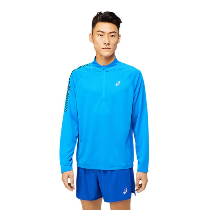 фото Лонгслив мужской asics icon ls 1/2 zip, размер 2xl eur (2011b053-404)