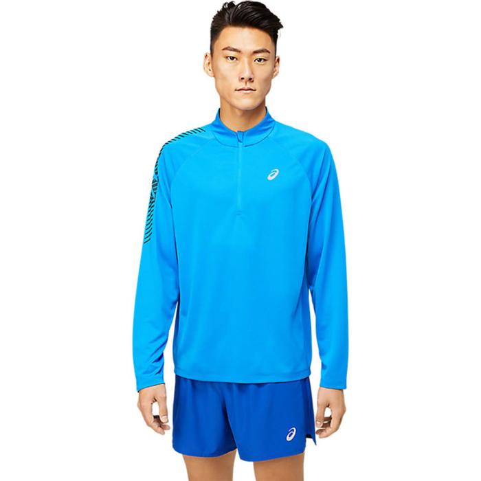 фото Лонгслив мужской asics icon ls 1/2 zip, размер s eur (2011b053-404)