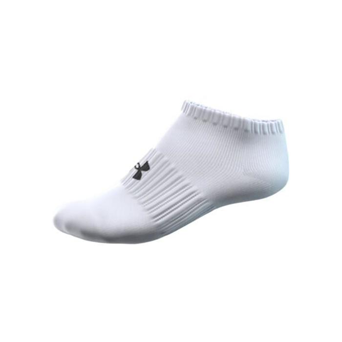 фото Носки 3 пары унисекс under armour core no show 3pk socks, размер 41-45 (1363241-100)