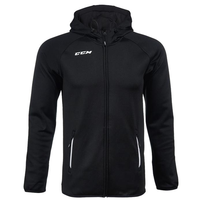 фото Толстовка мужская full zip hood sr bk, размер 50-52 (310941) ccm