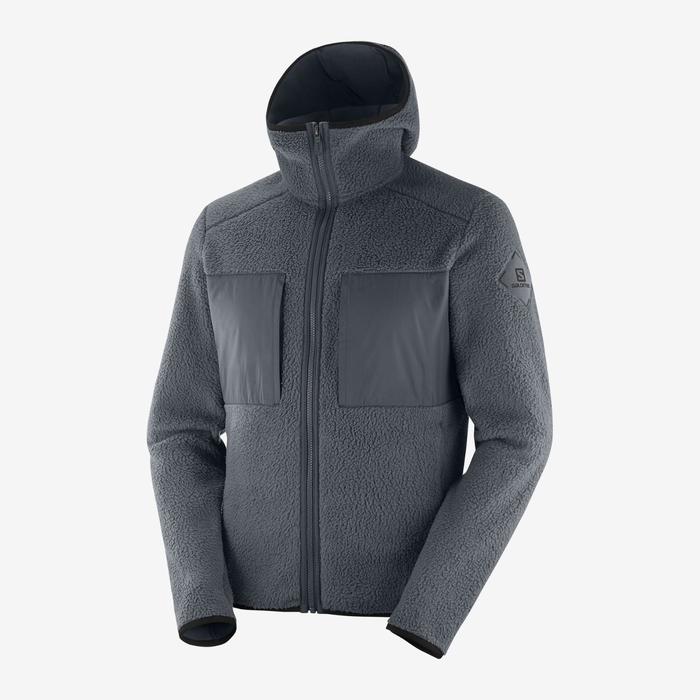 фото Толстовка мужская salomon snowshelter ted hoodie m ebony, размер 48-50 (lc1365200)