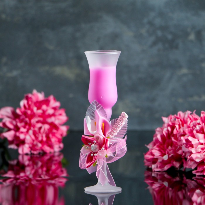 Свеча гелевая "Прекрасное мгновение", цвет розовый