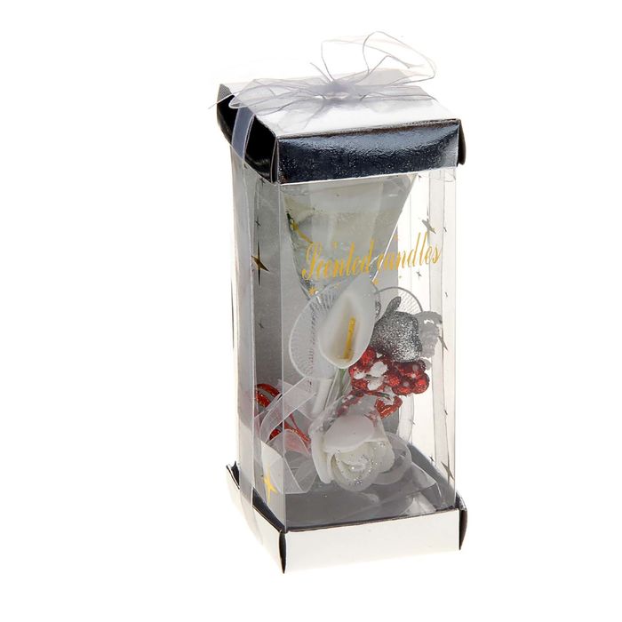 Свеча гелевая "Нежность", цвет белый