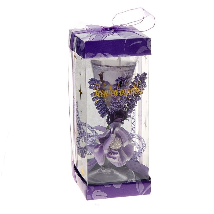 Свеча гелевая "Интригующий момент", цвет сиреневый