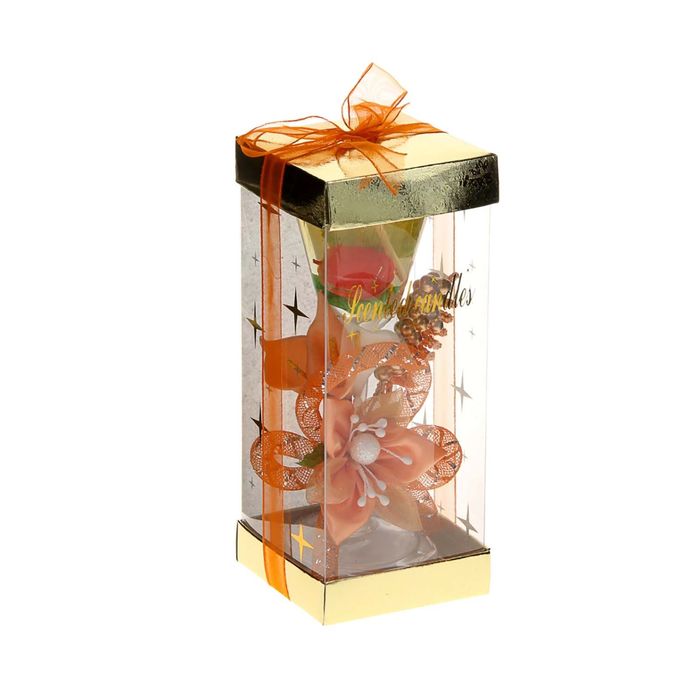 Свеча гелевая "Фруктовый коктейль", цвет персиковый