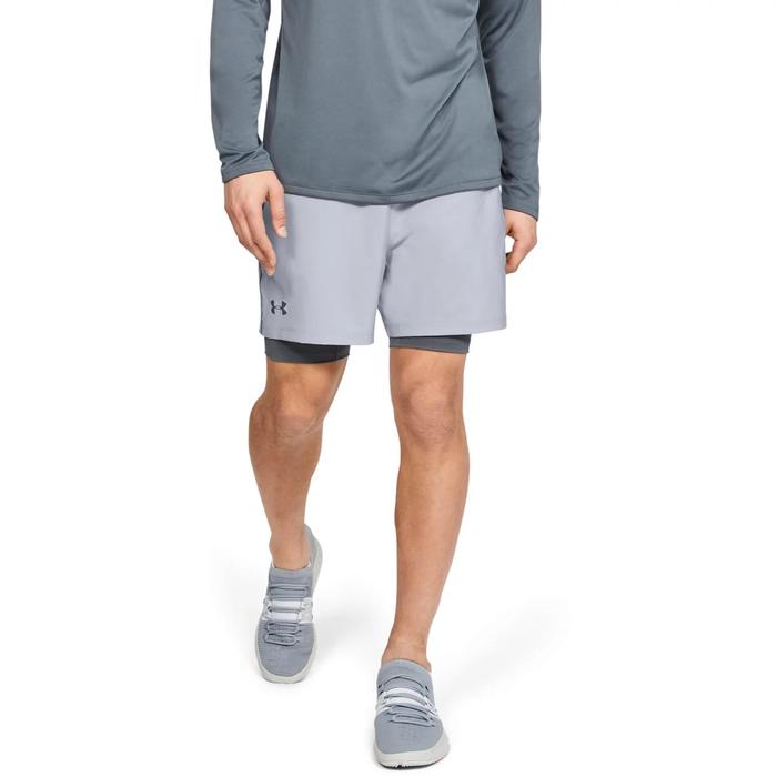 фото Шорты мужские under armour qualifier 2-in-1 short, размер 50-52 (1345320-011)