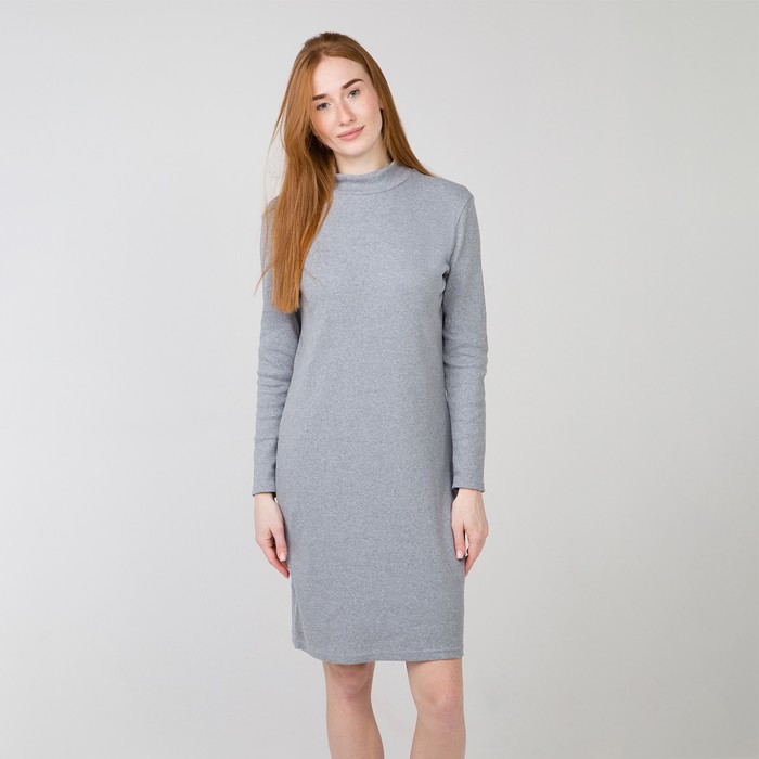 фото Платье женское, цвет серый меланж, размер 46 натали