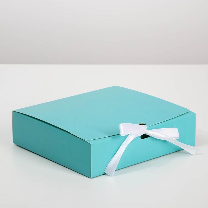 

Коробка подарочная складная, упаковка, «Тиффани», 20 х 18 х 5 см