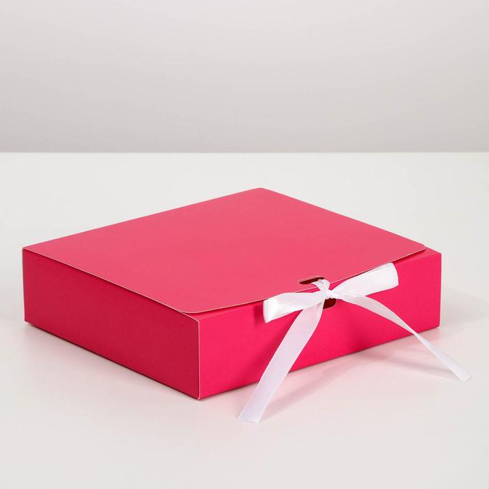Коробка подарочная складная, упаковка, «Фуксия», 20 х 18 х 5 см складная коробка подарочная для тебя 20 х 18 х 5 см