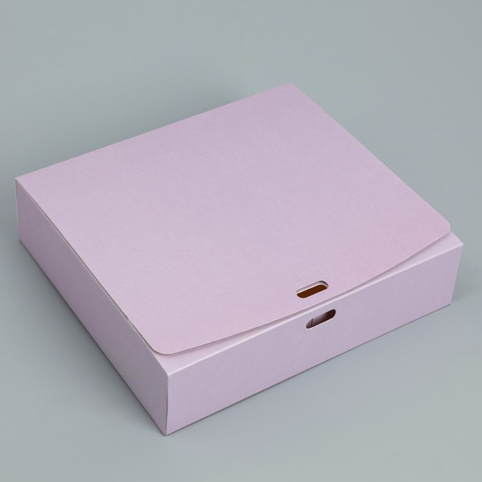коробка складная лавандовая 31 х 24 5 х 9 см дарите счастье Коробка подарочная складная, упаковка, «Лавандовая», 20 х 18 х 5 см, БЕЗ ЛЕНТЫ