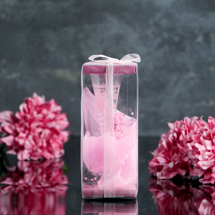 Свеча гелевая "Восторг", цвет розовый