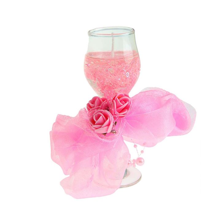 Свеча гелевая "Восторг", цвет розовый