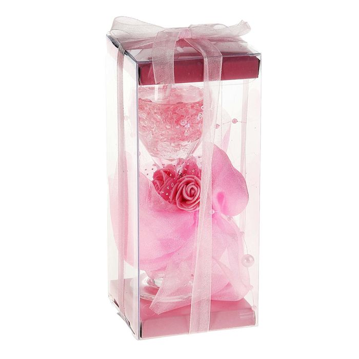 Свеча гелевая "Восторг", цвет розовый