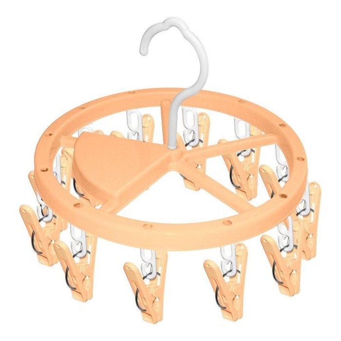 

Вешалка круг с 12 прищепками, d 23 см, МИКС